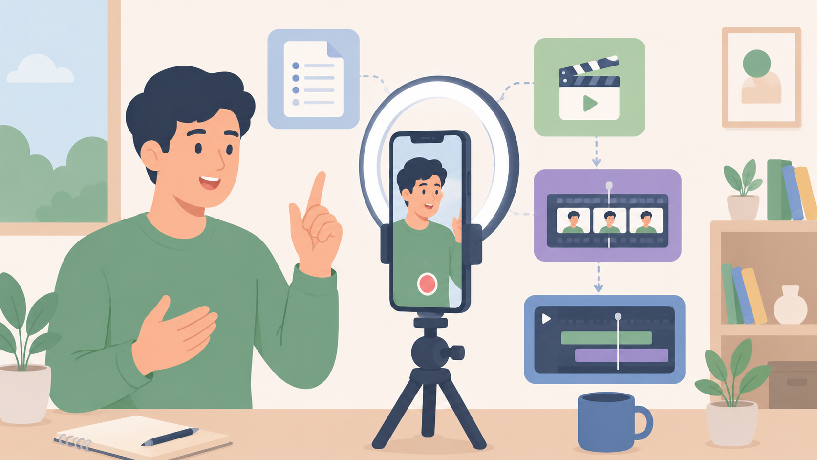 Làm TikTok / Reels cho người mới — Script, quay, edit từ A-Z